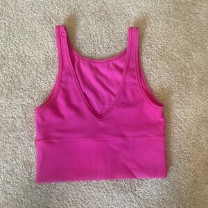 Lululemon Sonic Pink Power Pivot Ribbed Tank